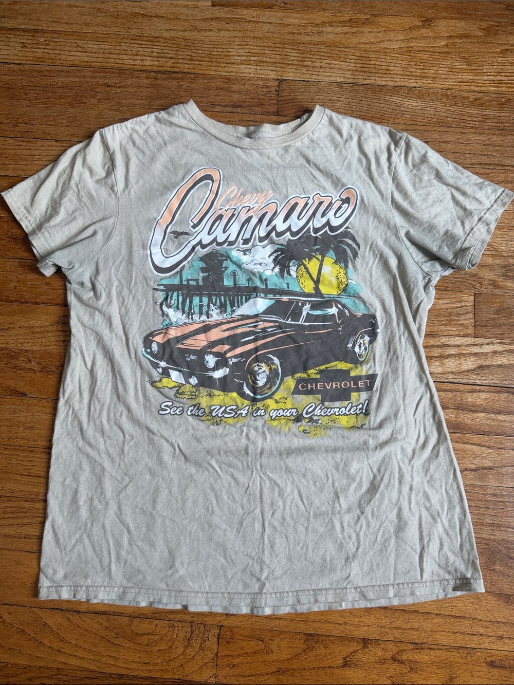 Chevy Camaro Graphic Tee - Light Beige